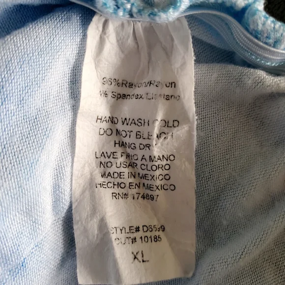 Fashion Nova Want To Be Me Tie Dye Maxi Dress Size XL Blue - Picture 4 of 4